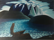 Rendition of L. Harris Lake and Mountains (2020)